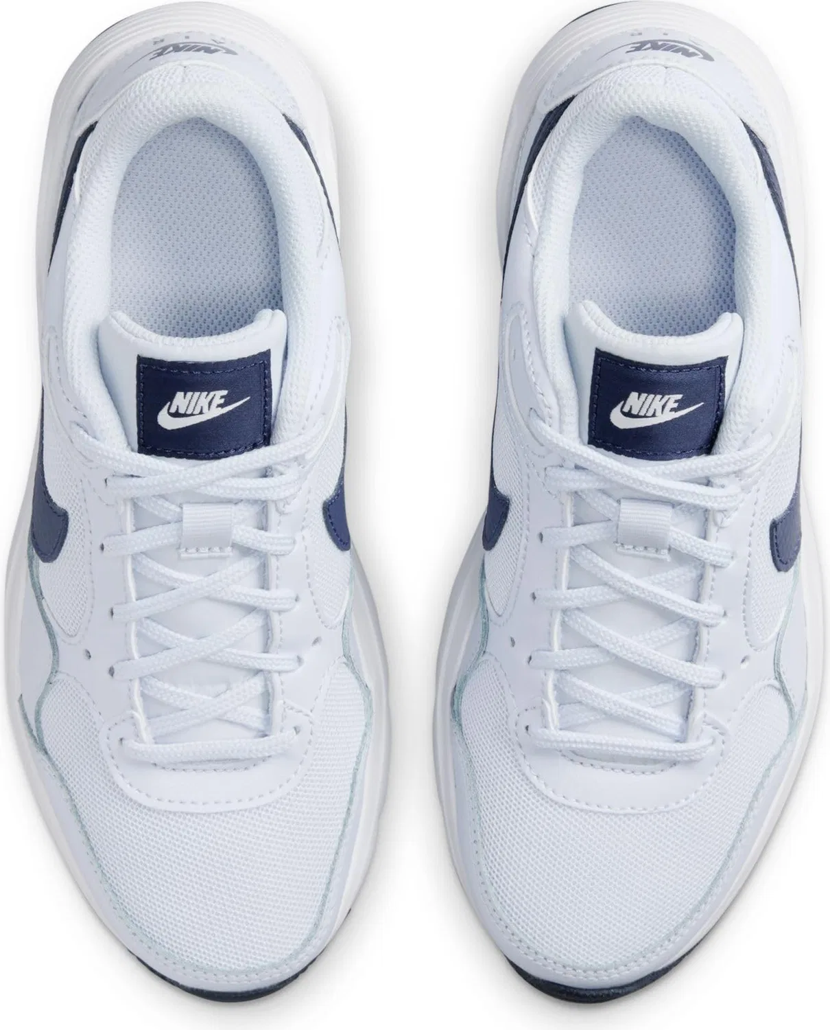 Детские кроссовки для мальчиков с шнуровкой Air Max Sc NIKE, Light Blue Dark Blue — фото 4