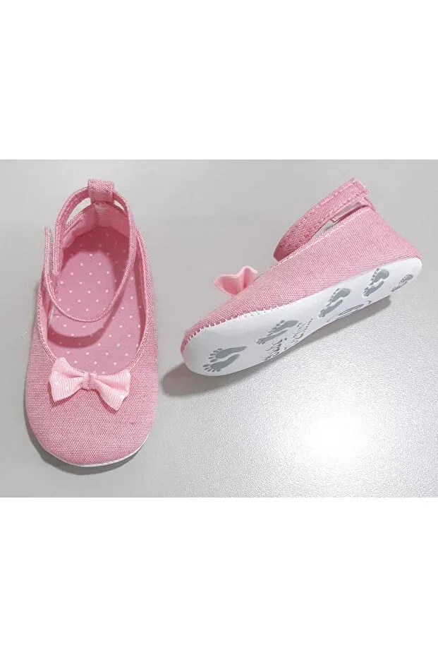 Детские балетки для девочек с принтом Sönmez Baby, Pink — фото 2