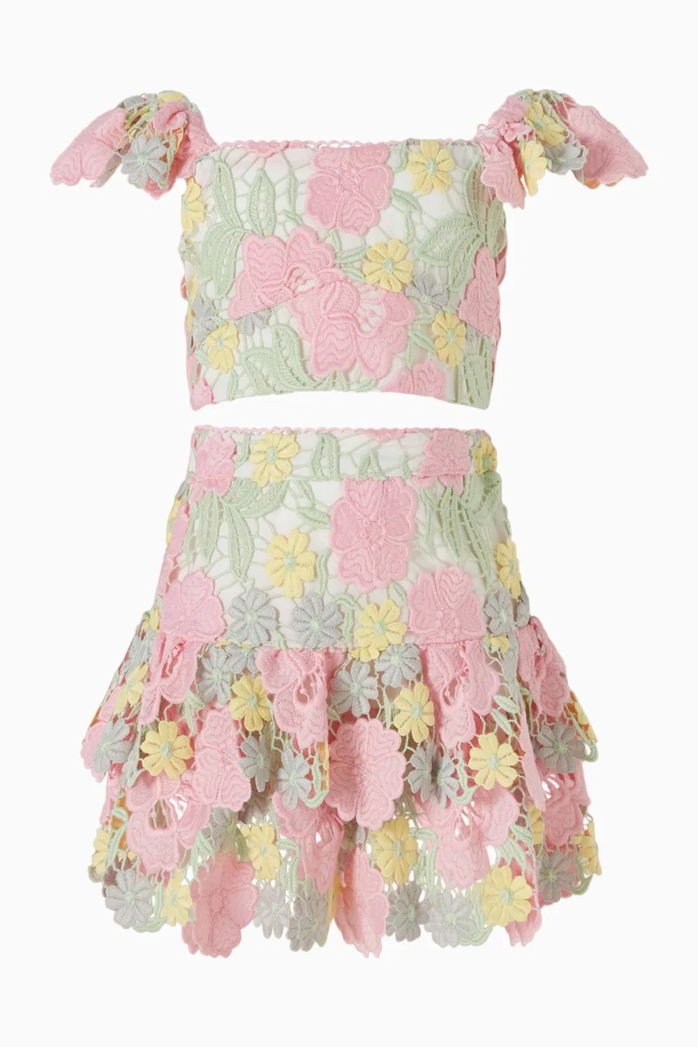 Юбка мини с вышивкой Estella Marlo Kids — фото 2