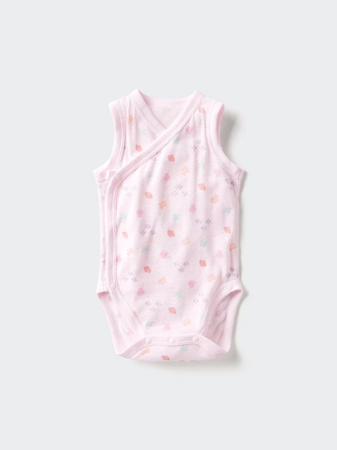 Боди из хлопка Uniqlo, без рукавов, розовый