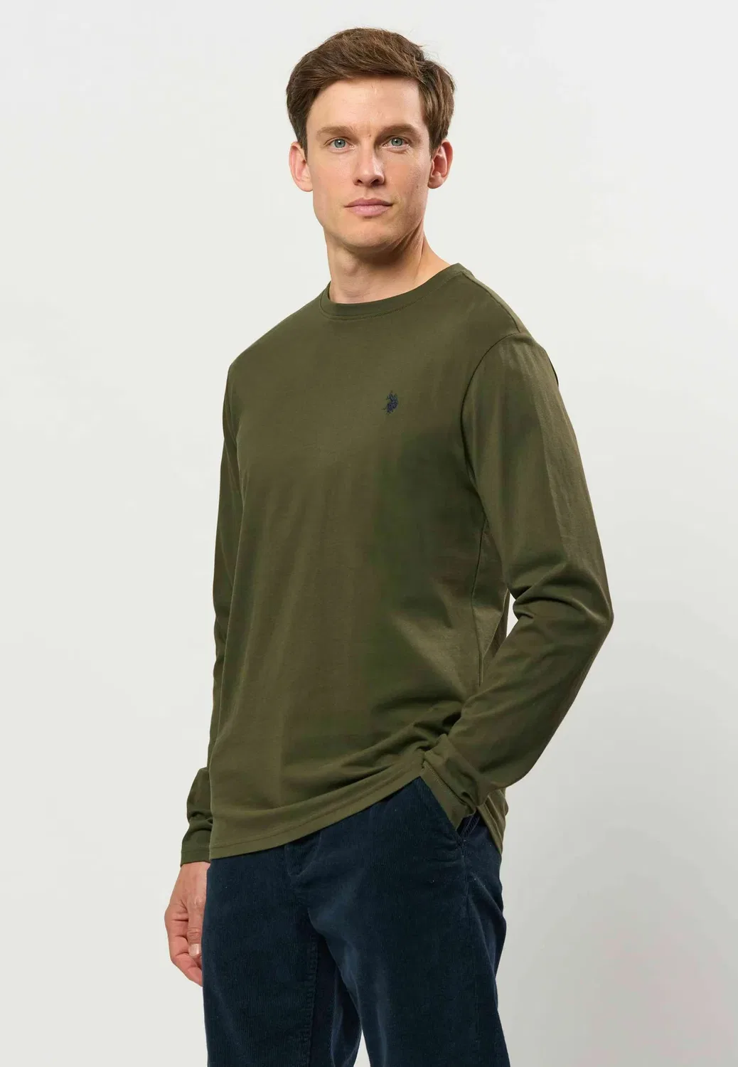 Футболка Uspa ls brolin мужская - с длинными рукавами U.S. Polo Assn., Forest Night