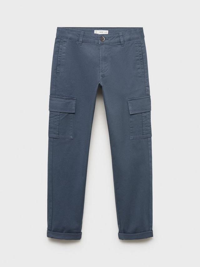 

Детские хлопковые карго-брюки Mango, Medium Blue