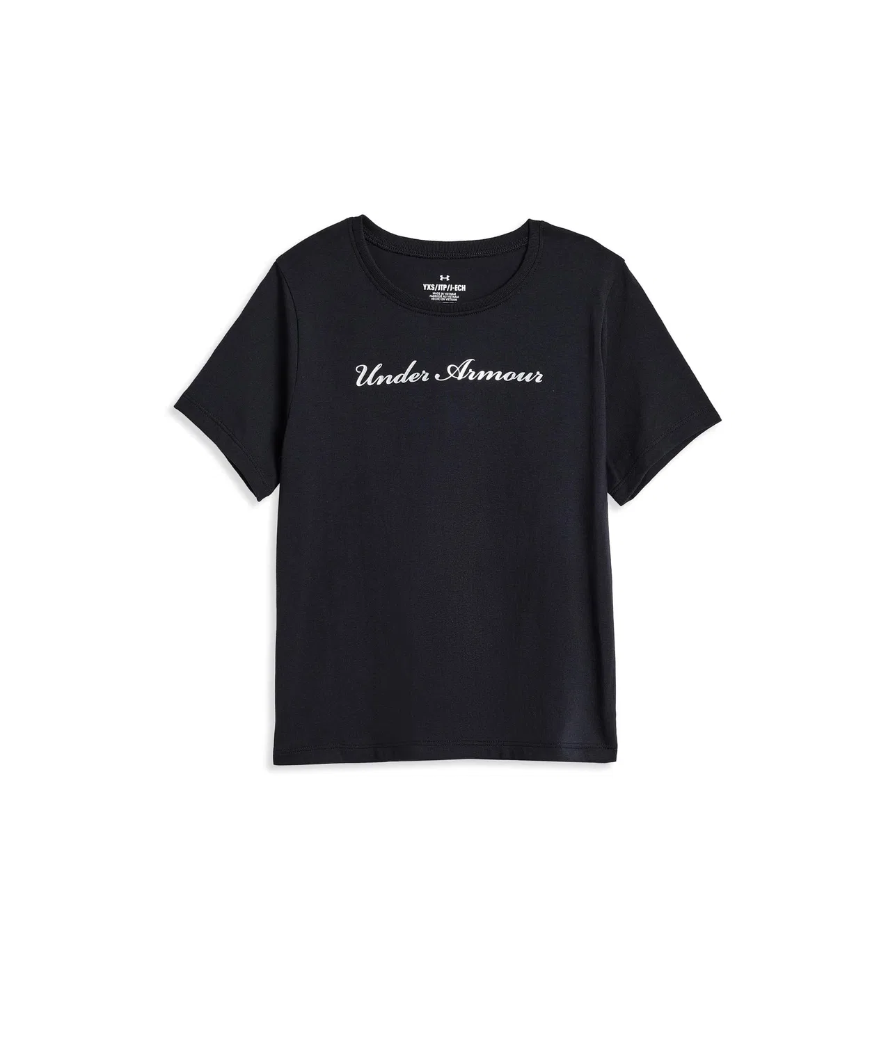Футболка с коротким рукавом Rival Shimmer (для детей постарше) Under Armour Kids, Black/White