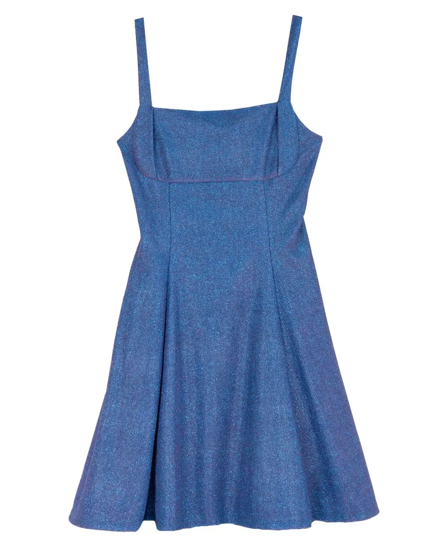 Платье-трапеция Sherri Shine Tie-Back Skater Rare Editions, Blue