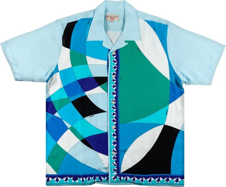 Рубашка Supreme x Emilio Pucci Short-Sleeve Shirt 'Blue', разноцветный — фото 2