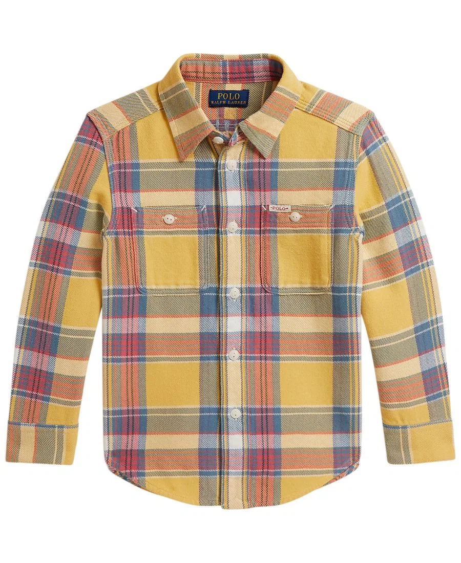 Фланелевая рубашка с принтом Polo Ralph Lauren, Yellow — фото 4