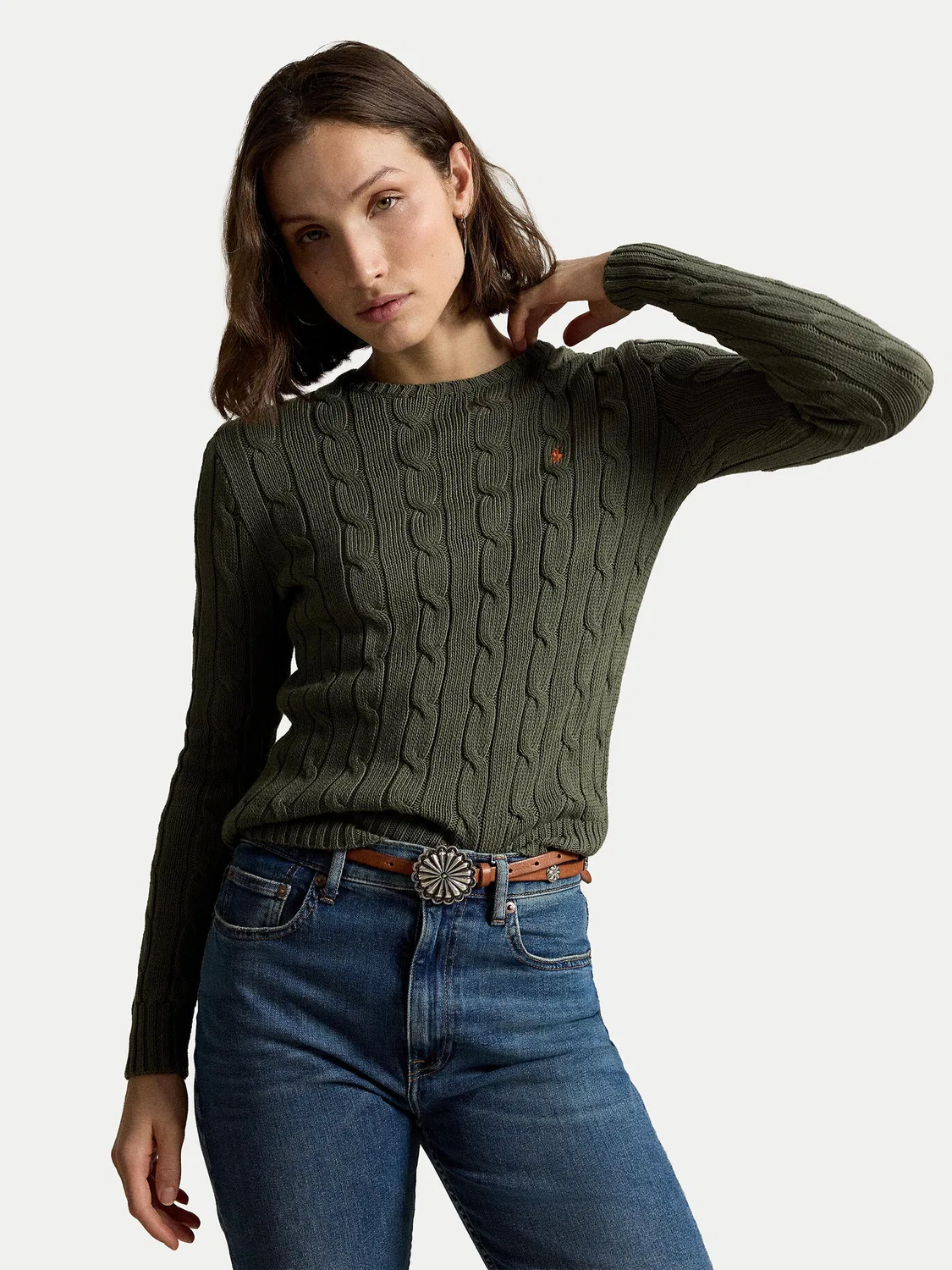 Женский пуловер стандартного кроя Polo Ralph Lauren, зеленый