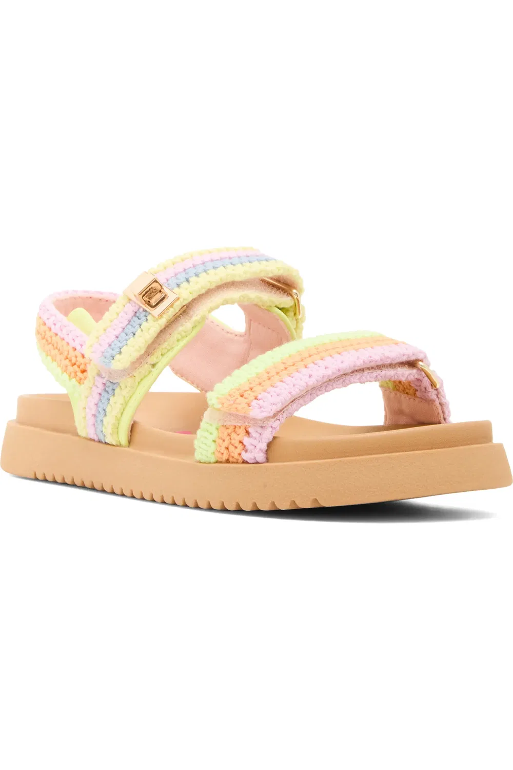 Детские сандалии на платформе с пряжками Mona Steve Madden, Pastel Mul