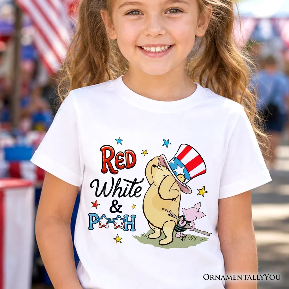 Детская футболка для мальчиков с принтом USA Patriotic Bear OrnamentallyYou, Sand — фото 2