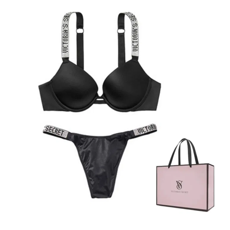 Женский комплект нижнего белья черный Victoria's Secret — фото 3