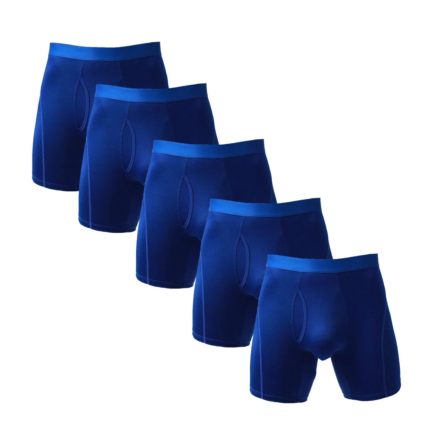 Мужские боксеры с сетчатой вставкой Convex Mesh, Blue 5 Pieces