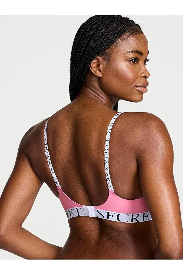 Женский бюстгальтер с бретельками-спагетти The coolbra lightly padded demi bra Victoria'S Secret, Powder Pink — фото 2