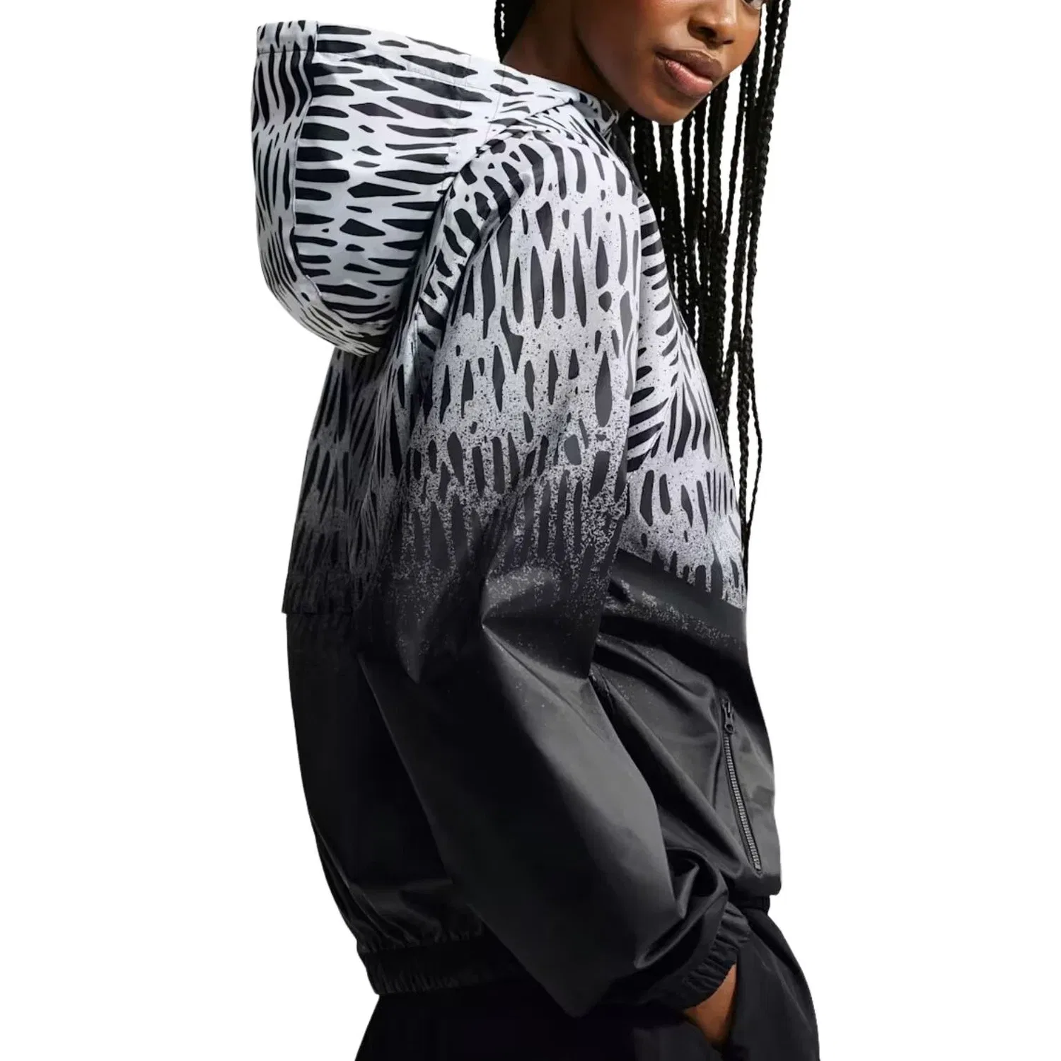 Мужская куртка с принтом Nike x Nigeria x Slawn Cryoshot Anthem Jacket, черный — фото 2