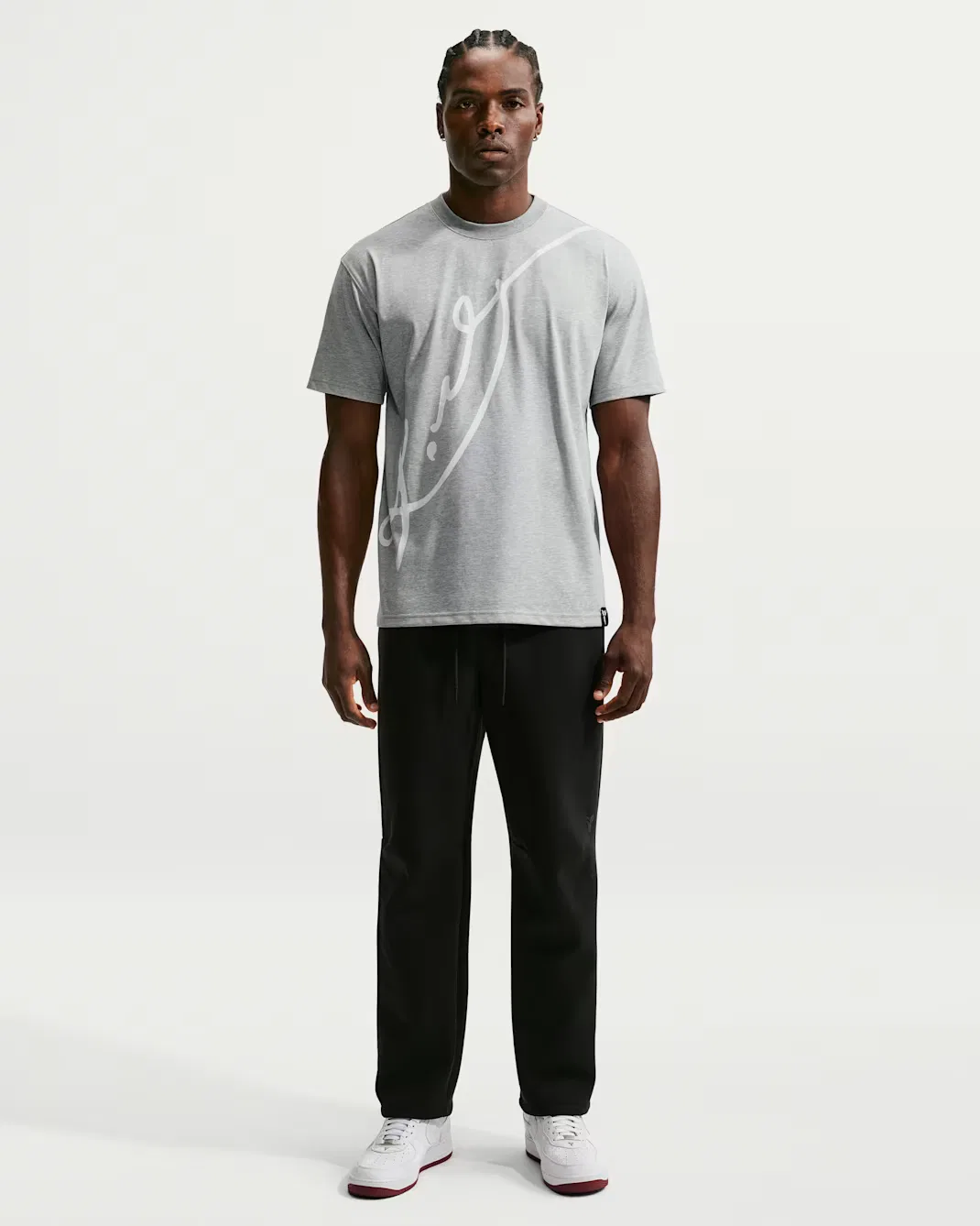 Мужская баскетбольная футболка Dri-FIT Kobe Nike, Dark Grey Heather/White — фото 4