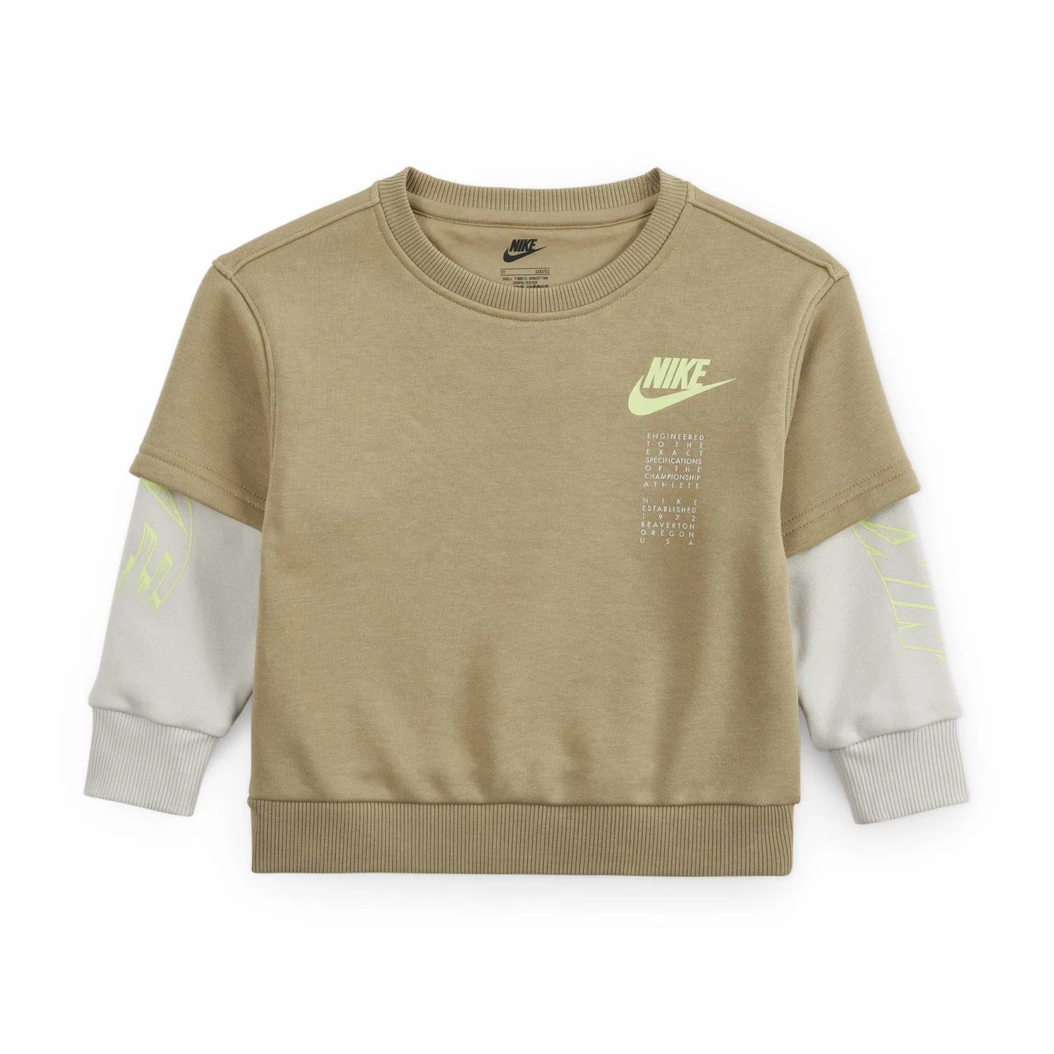 Детский свитшот с длинным рукавом Apricot Tea Brown Nike