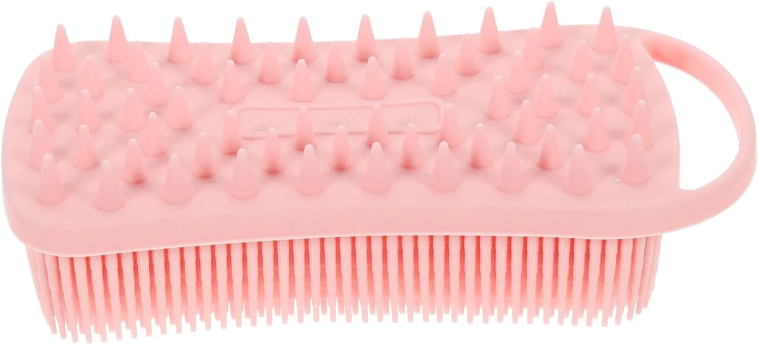 Щетка для тела силиконовая, MUCKLILY, 1 шт, 14.3x7x3.6 см, Pink