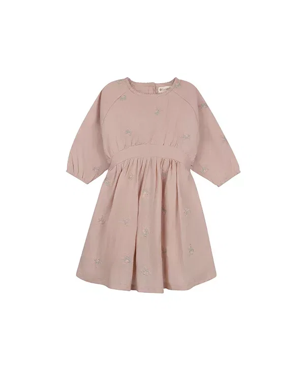 Детское платье для девочек с рукавом-фонарик Looms Holland Collection Ely'S & Co., розовый