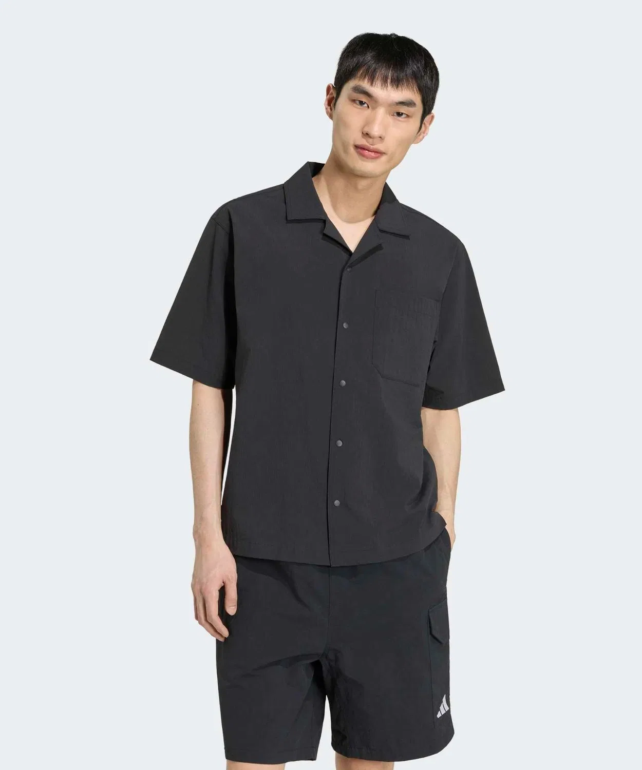 Мужская футболка с открытым низом Cool Feeling Loose Fit Open Collar Adidas, Black