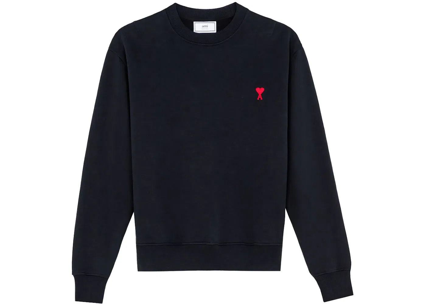 Мужской свитшот с вышитым логотипом Ami De Coeur Ami Paris, Black/Red
