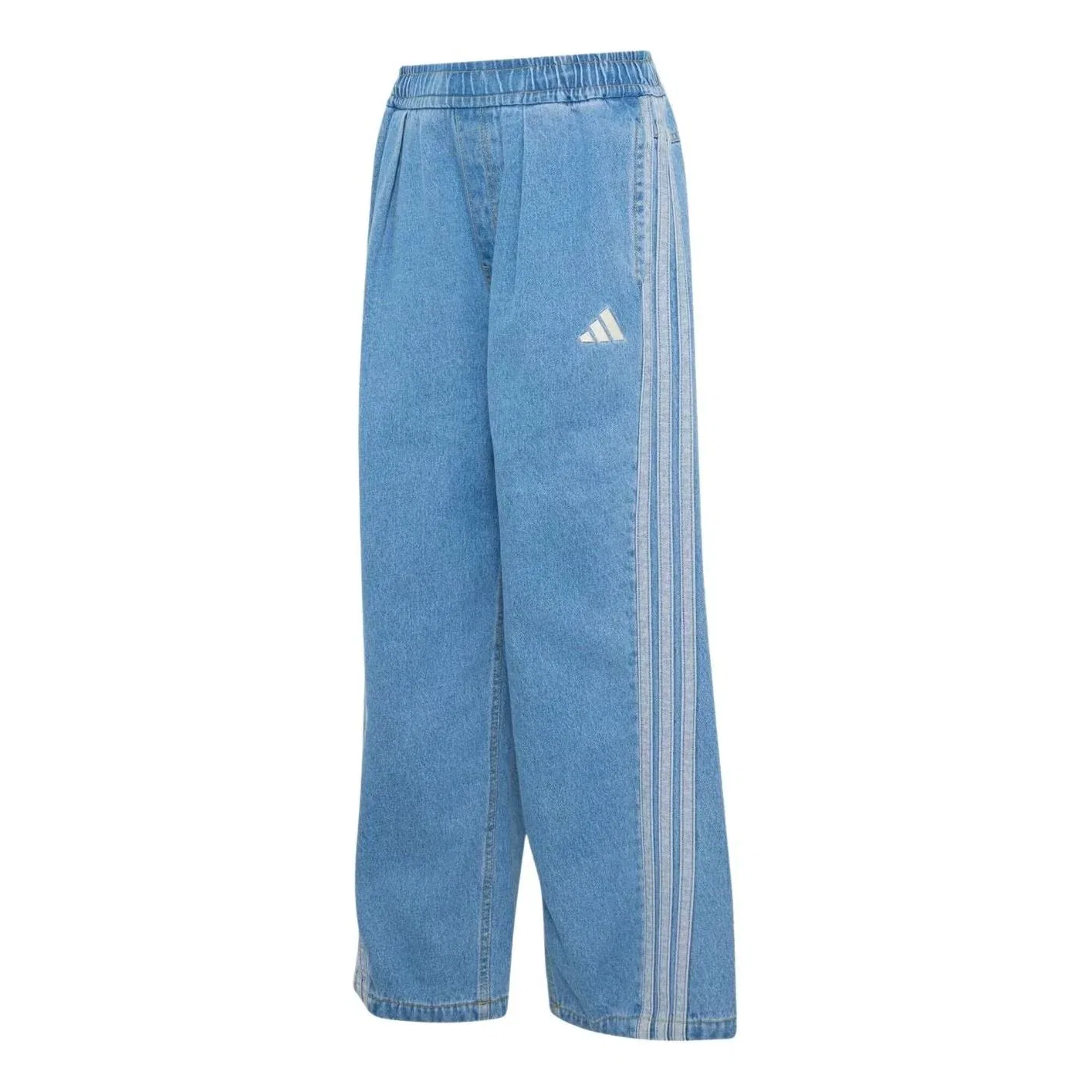 Женские брюки Stadium Washed Denim Loose Fit Pants Asia Sizing 'Crystal Sky' adidas, Crystal Sky