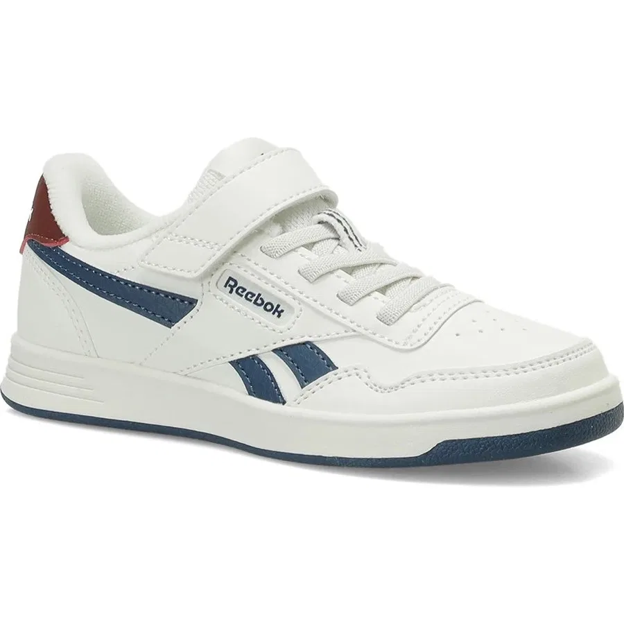 Детские кроссовки с эластичными шнурками и липучкой Court Advance Elastic Reebok, Бело-синий