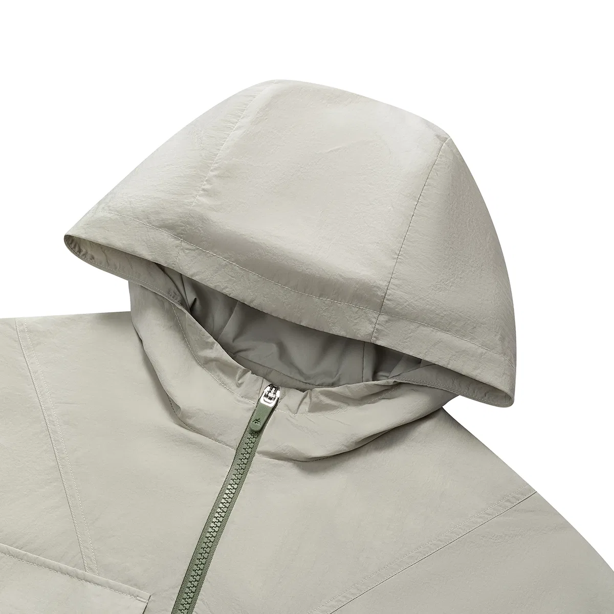 Детская куртка с капюшоном в ретро-спортивном стиле Clear Sand Green FILA KIDS — фото 4