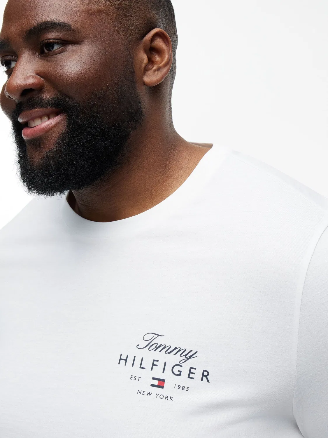 Футболка с принтом Tommy Hilfiger Plus, белый — фото 3
