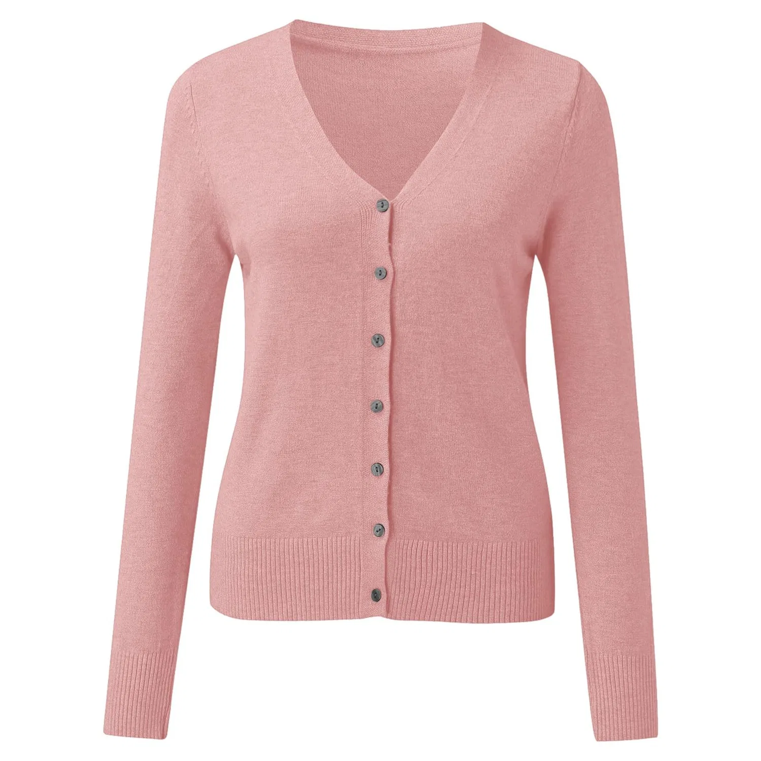 Женский кардиган с V-образным вырезом, пэчворк-дизайн, Colore: Rosa — фото 3