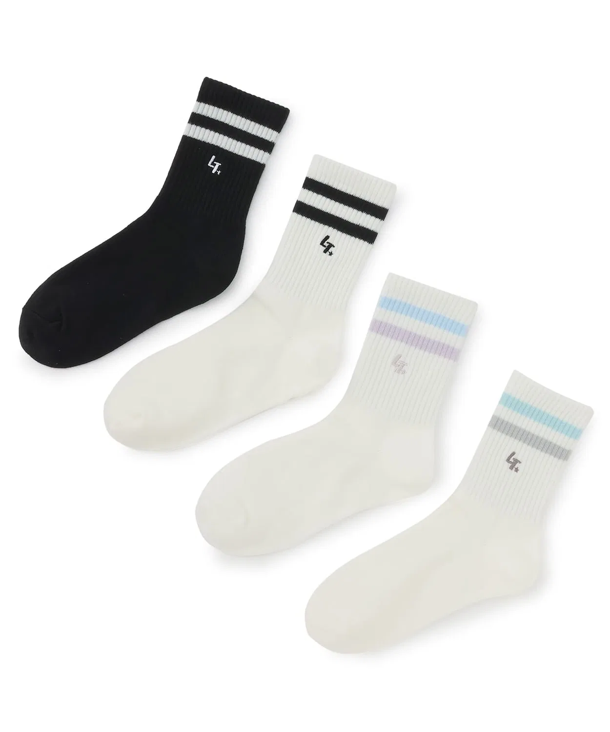 Детские носки с принтом Bicolor Line LOVETOXIC, Off White — фото 4