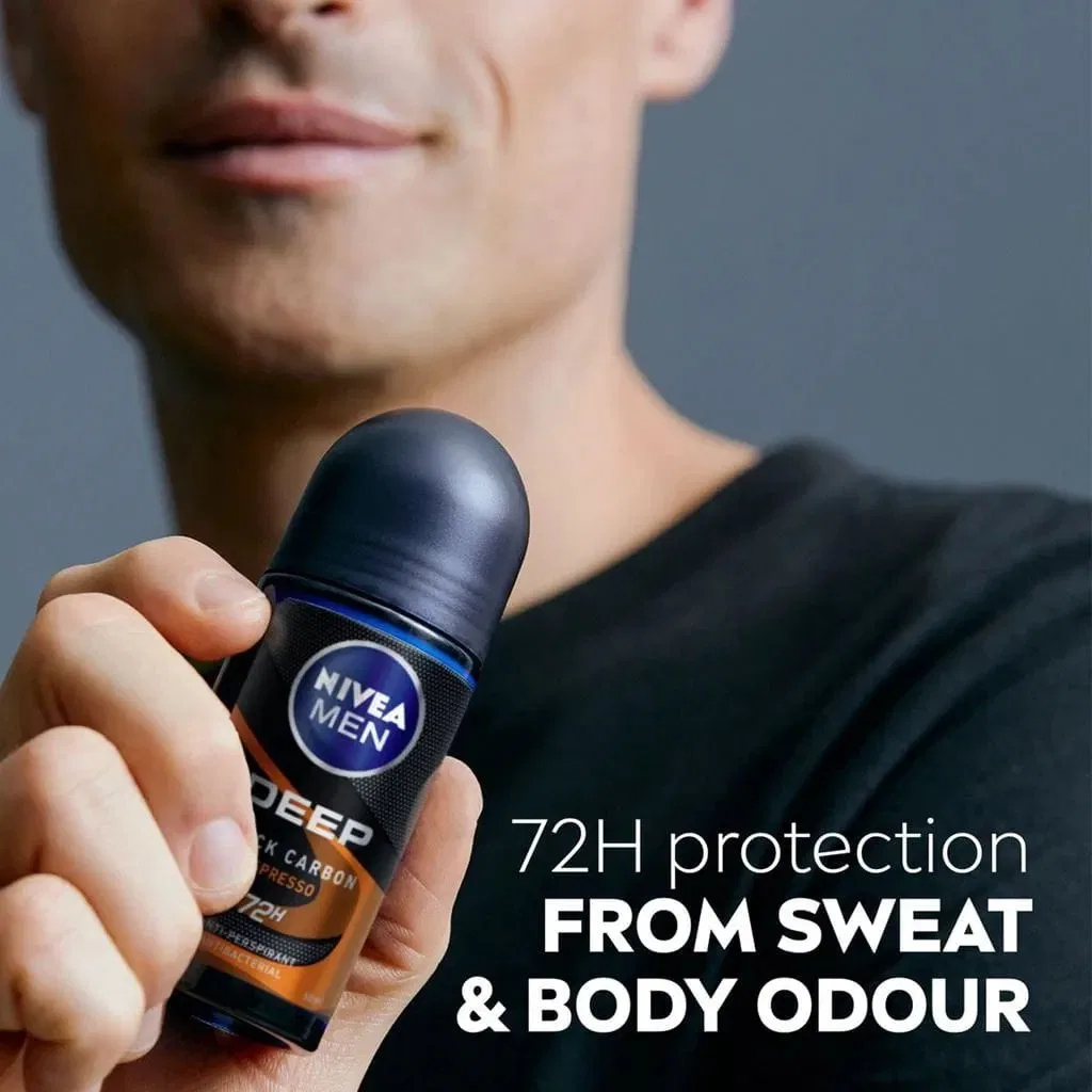Дезодорант-антиперспирант 50 мл Nivea, Deep Black Charcoal Espresso — фото 2