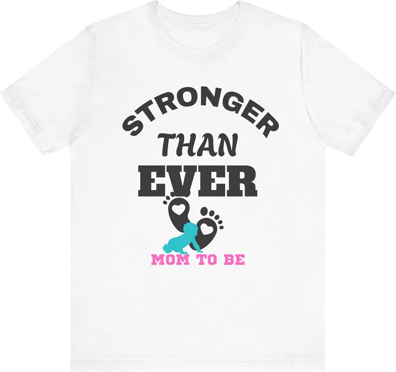 Женская футболка с надписью Mom to Be Bella Canvas 3001, White