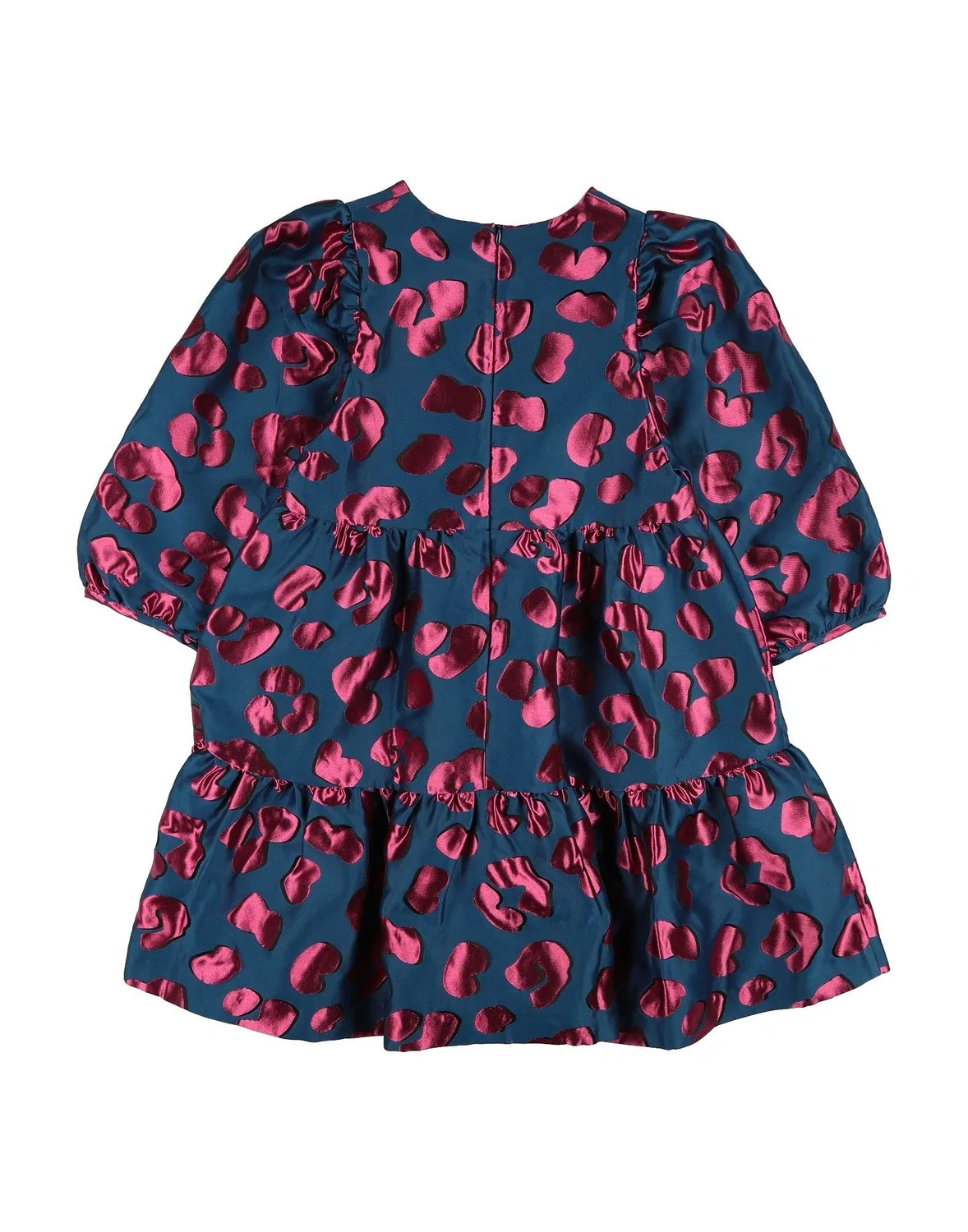 Детское платье для девочек из твида Kenzo Kids, темно-синий — фото 2