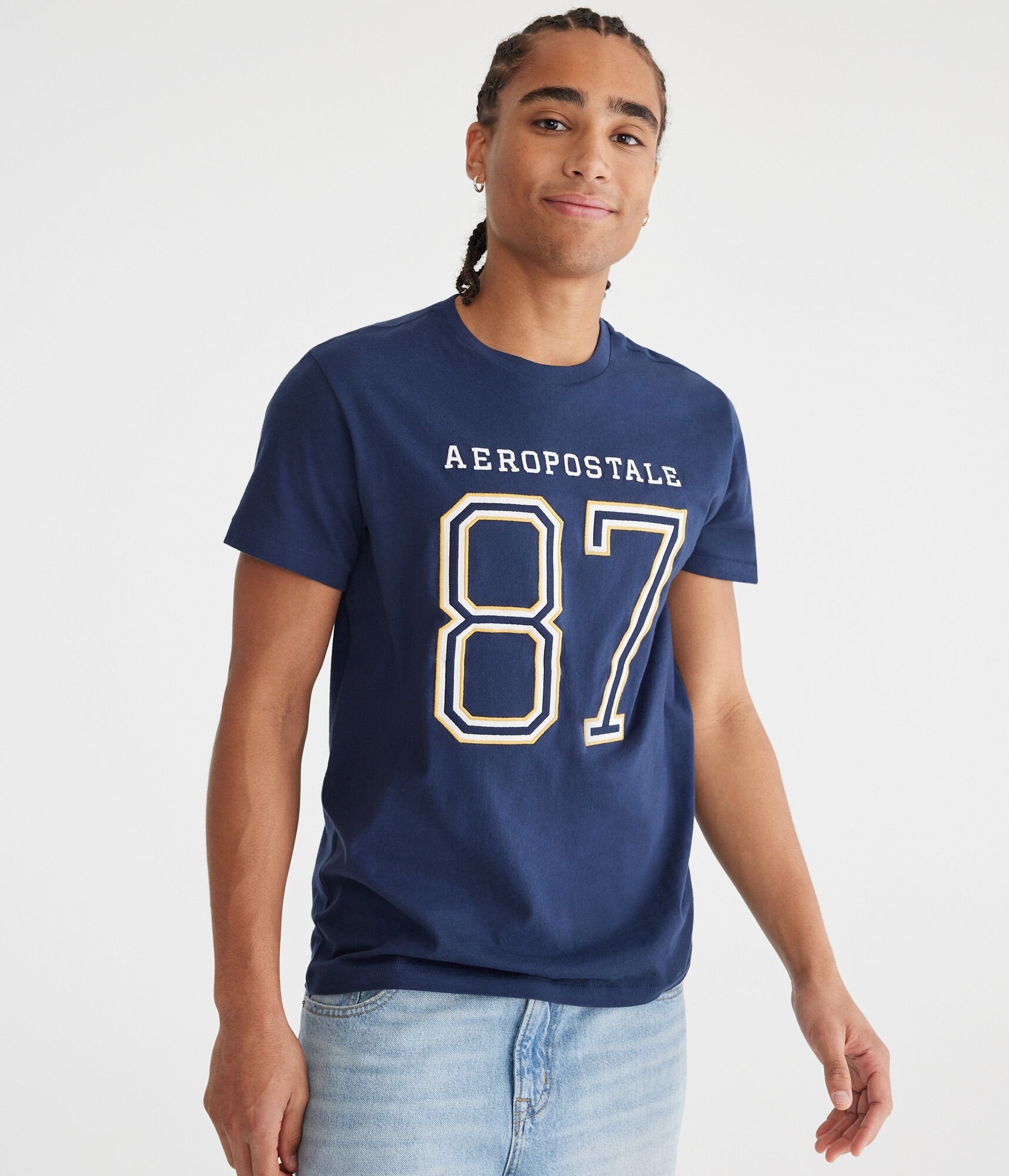 

Футболка с графическим принтом Aeropostale 87, цвет navy 402