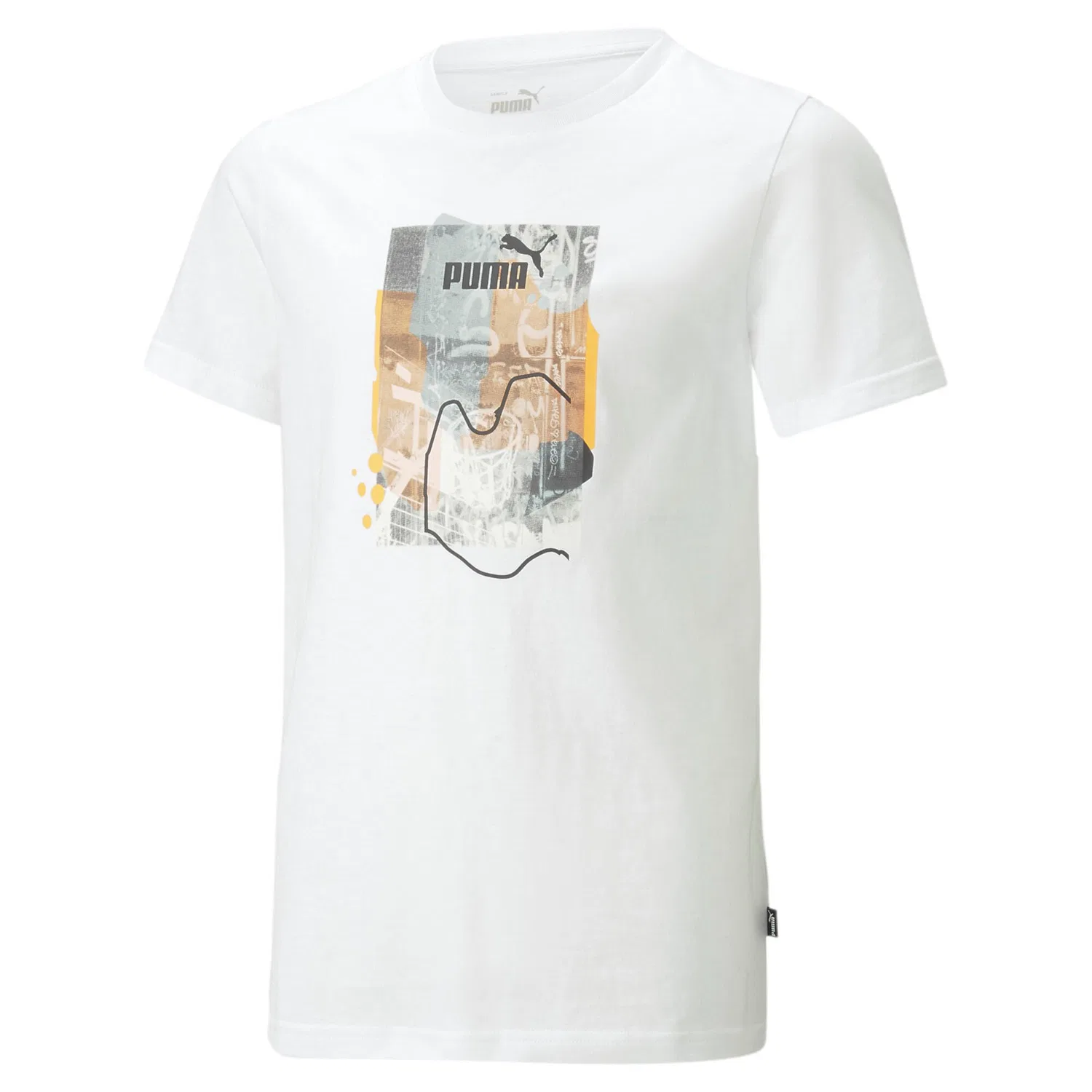 Детская футболка с принтом Street Art Graphic Tee Puma, Weiss