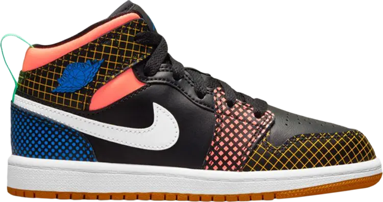 

Кроссовки Air Jordan 1 Mid MMD PS Multi Grid, черный