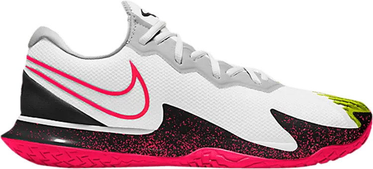 Кроссовки Nike Court Air Zoom Vapor Cage 4 Wide 'Hot Lime Solar Red', белый — фото 2