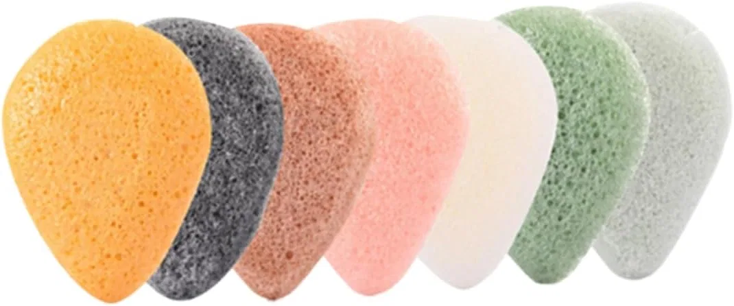 Спонж для лица, набор 7 шт, PACKOVE, Konjac Fibre, 9x7x2 см
