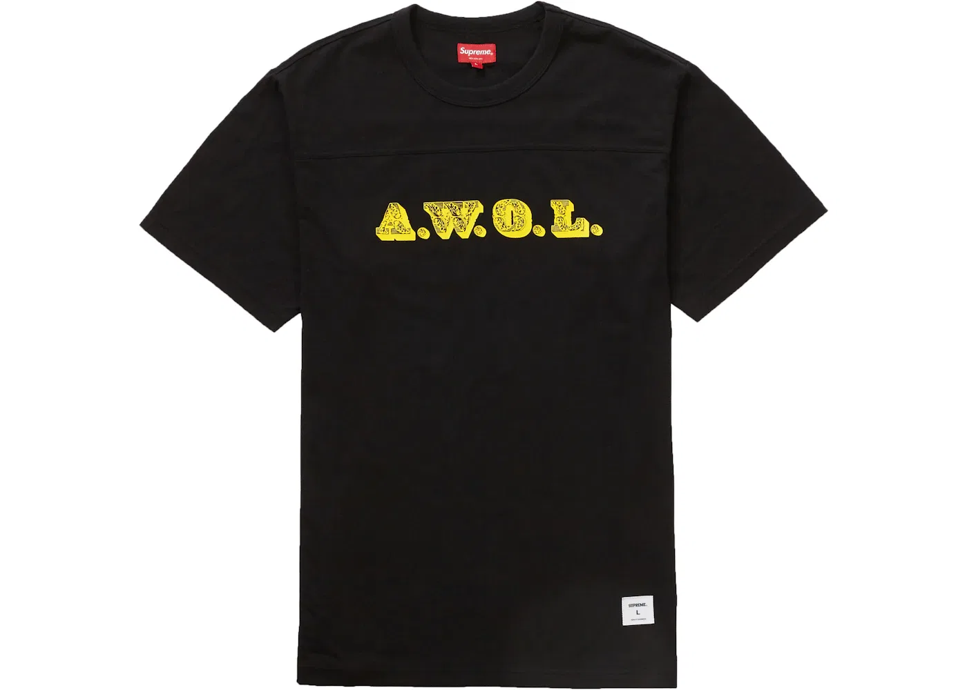 Мужская футболка с принтом Supreme AWOL Football Top, Black