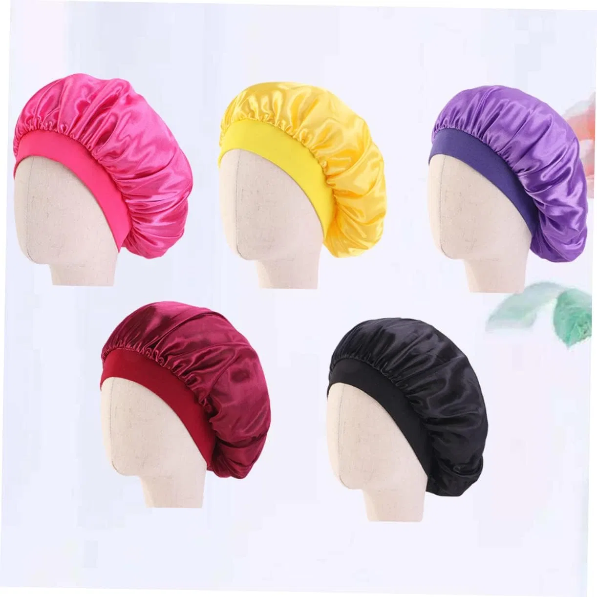Шапочка для душа детская, 7LiuYueFei6, набор 3 шт, 27x10см, Assorted colours — фото 3