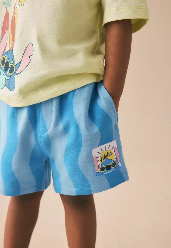 Комплект футболка и шорты с принтом Regular fit - lilo & stitch t-shirt and shorts set, Next, Yellow, желтый