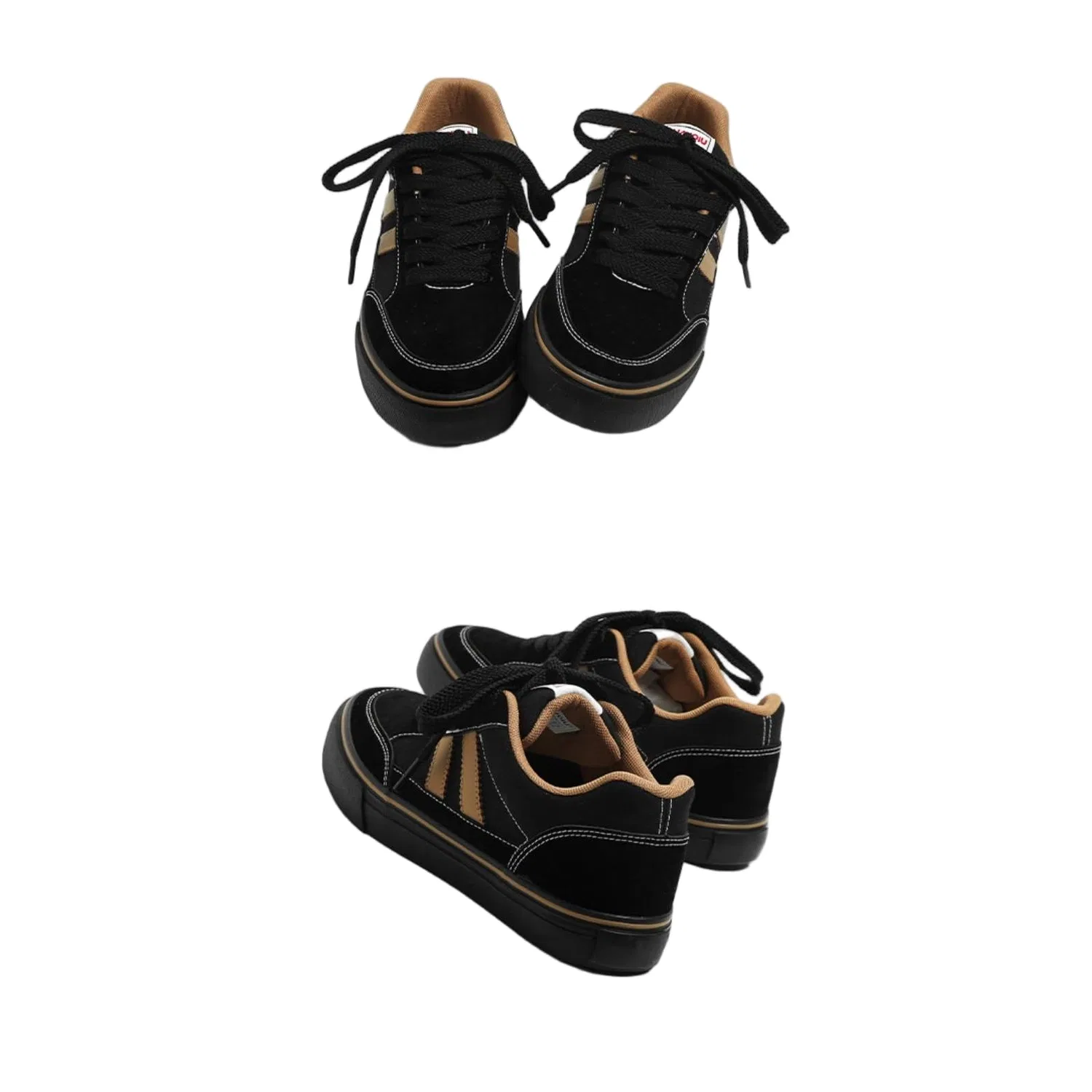 Детские кроссовки на платформе Canvas Shoes, Black Cachi — фото 4