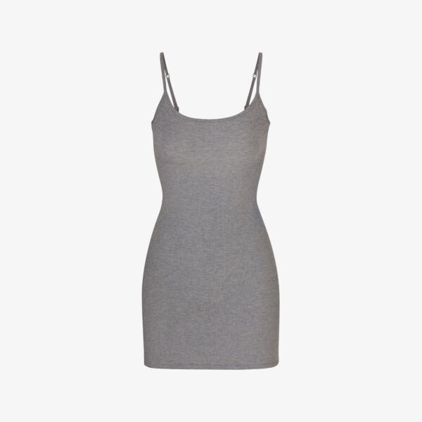 

Платье мини soft lounge из эластичного джерси Skims, серый