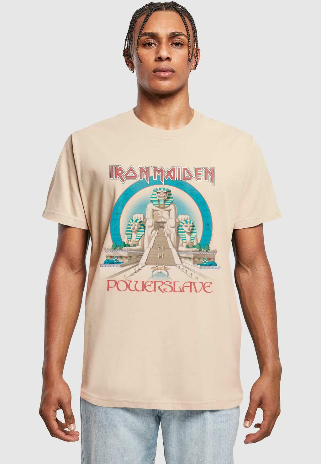 

Футболка с принтом POWERSLAVE - WORLD SLAVERY TOUR EGPYT Merchcode, песочный