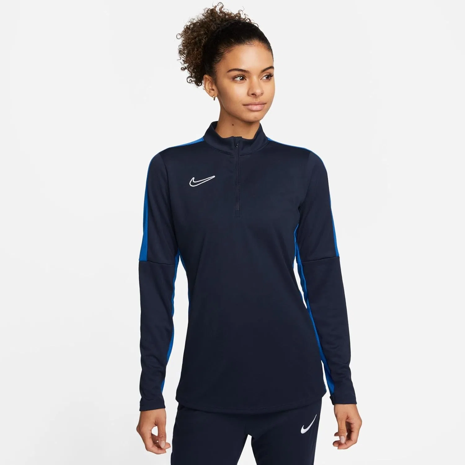 Футболка Nike Dri-FIT Academy 23 Drill Top, Obsidian/Royal Blue/White — фото 2