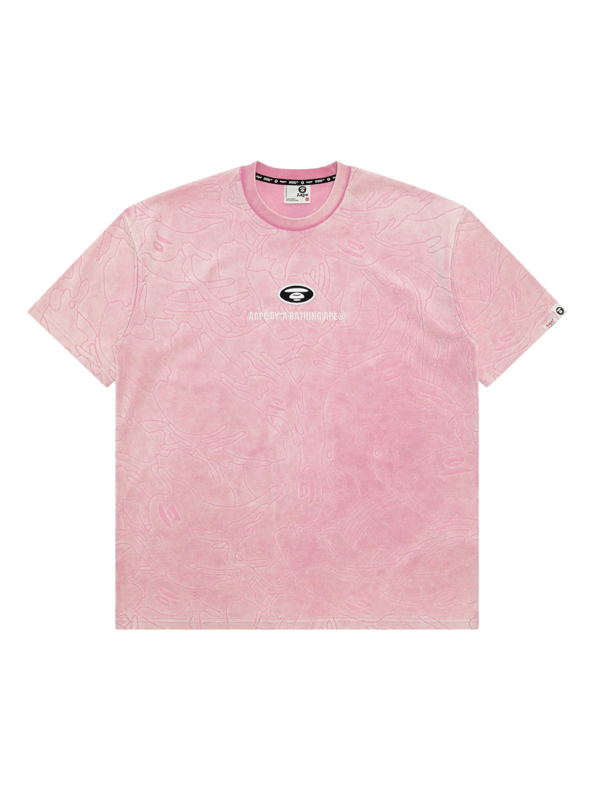 

Футболка с вышитым логотипом Aape By A Bathing Ape, розовый