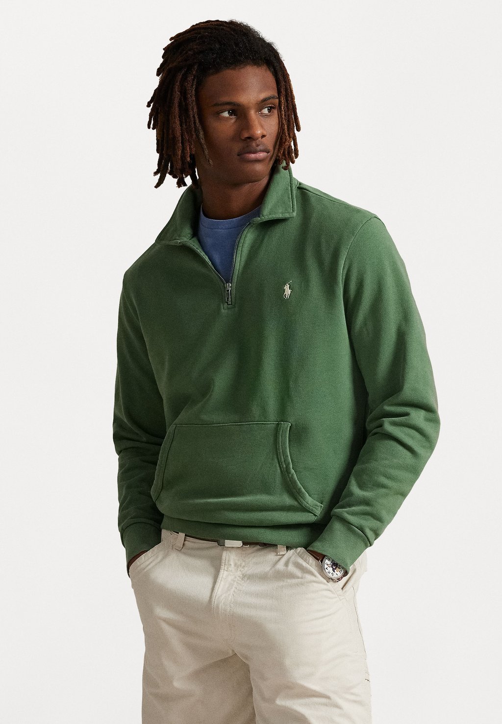 

Толстовка LOOPBACK FLEECE QUARTER ZIP SWEATSHIRT Polo Ralph Lauren, темно-синий