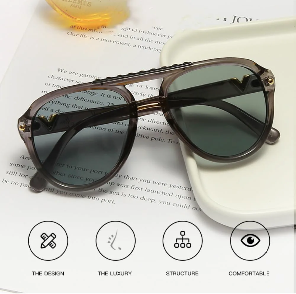 

Изысканные черные солнцезащитные очки для женщин, модные солнцезащитные очки с металлическими дужками, винтажные очки с защитой от УФ-излучения UV400 MTZJH, C1