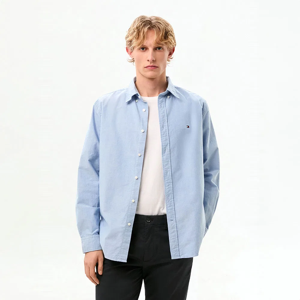 Мужская оксфордская рубашка Heritage Regular Fit небесно-голубая от Tommy Hilfiger