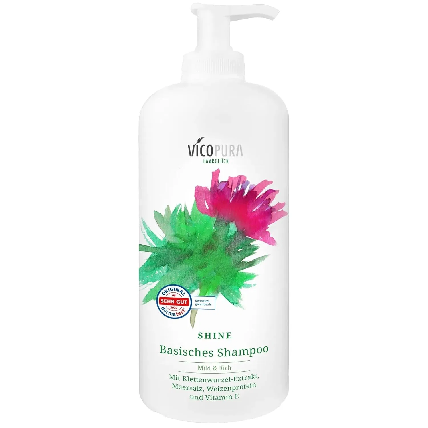 Шампунь SHINE Very Mild Basic без силикона для сухих, тусклых волос и сухой кожи головы 500 мл Vicopura