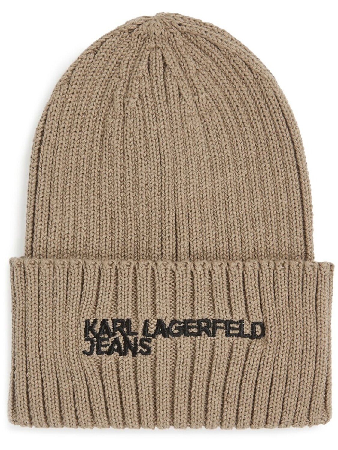 

Шапка бини с нашивкой-логотипом Karl Lagerfeld Jeans, коричневый